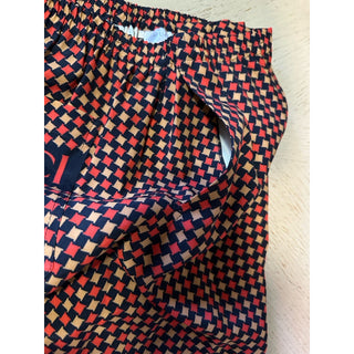 NWT $1280 Gucci Men Drawstring Gucci Print Short Pants Blue/Red/Mul 40 US/56 Eu