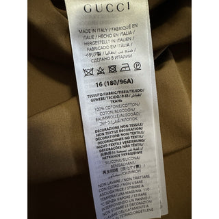 New $950 Gucci Men Teilored Dress Shirt Color Classic Biscuit 41/16