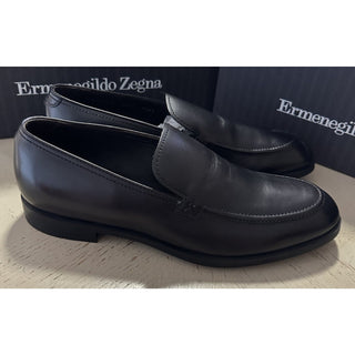 ZEGNA Leather Loafers Shoes Black 9.5 US/42.5 Eu New $840