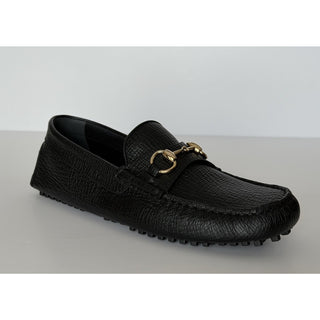 Gucci Leather Horsebit Driver Loafers Shoes Black 8.5 US (8 Gucci) 674254 NIB