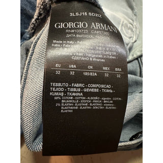 New $695 Giorgio Armani Men’s Pants Jeans Blue Size 32 Italy