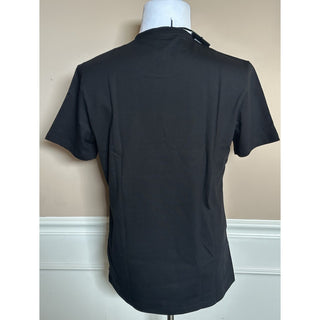 Versace Black Embroidered 90s Vintage Logo T-Shirt 6 (42) 1011882 NWT $750