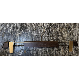 New Ermenegildo Zegna Non-slip Wood Pants Hanger DK Brown