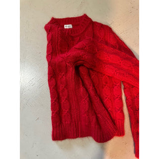 NWT $1190 Saint Laurent Men’s Crewneck Sweater Red Size S Italy