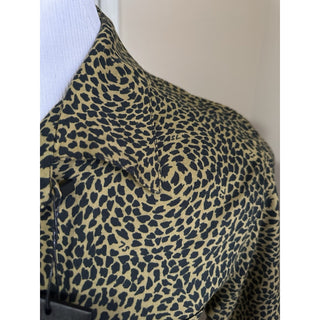 NWT $890 Saint Laurent Men Hawaii SL Print black leopard pattern Shirt Size M
