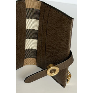 Burberry Edie Bifold Ebony Brown Wallet 8113144 Made in Italy NWT $595