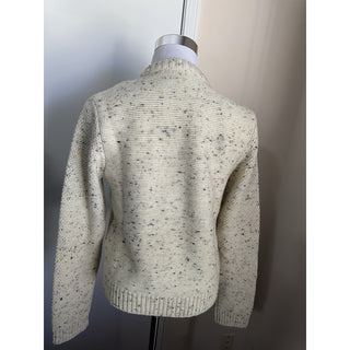 NWT $1200 Bottega Veneta Men Crewneck Wool Sweater White/Cream Size M