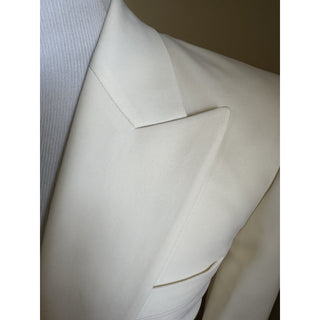 Saint Laurent Men’s Wool Jacket Blazer White 40R US/50R Eu New $3550