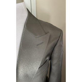 NWT $6190 TOM FORD Men Cooper Suit Silver Lurex/Gray 46 US/56 Eu