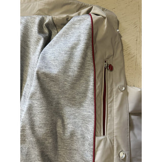 Kiton Men’s Woven Snap Jacket Beige Size 44 US/54 Eu New $3295