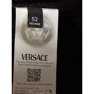 Versace Medusa Embroidered Sweater with Hoodie Black 52 US 1018713 IT NWT $1890