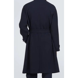 New $3995 Giorgio Armani Men Trench Coat Coat Navy 40 US/50 E Italy