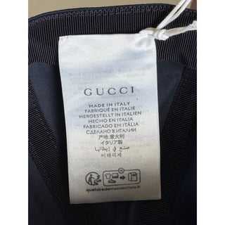 Gucci Emroidered Baseball Cap Hat Cotton Blue M (58 cm) Italy 792782 IT NWT