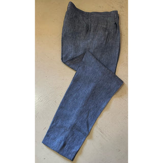 NWT $4995 BRUNELLO CUCINELLI Linen Classic-Fit Suit DENIM BLUE 42R US/52R Eu