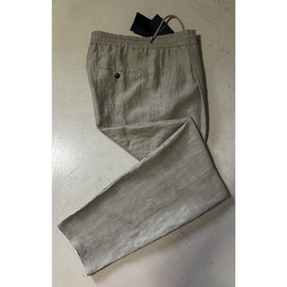 NWT $1495 Giorgio Armani Men Drawstring Pants gray-beige 32 US/48 Eu Italy