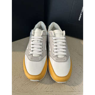NIB Saint Laurent Leather sneakers White/Gray/Yellow 9.5 US/42.5 Eu 757319