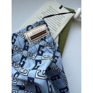 Gucci Surfer G Logo Swim Shorts Blue Men 28 US (44 Euro) 742955 XHAH8 4734 NWT