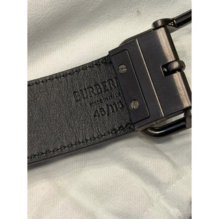 Burberry Reversible Check B Buckle Leather Wide Belt 46/115 8098126 IT NEW $550