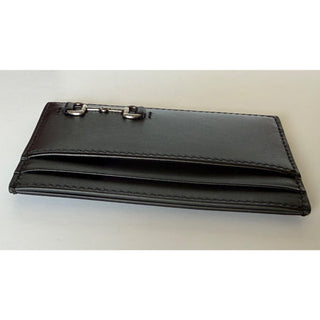 Gucci Horsebit Black Leather Card Case Made in Italy 846952 NWT