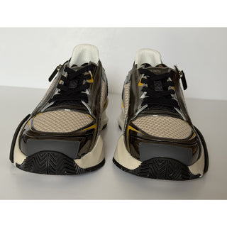 Fendi Flow Sneakers Gray/Yellow/White 11 US (10 Fendi) 7E1689 Italy NIB $1190