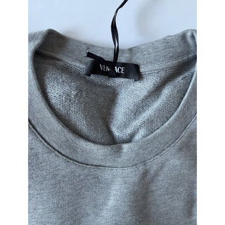 Versace Embroidered Non-brushed Sweater Gray XL 1011852 NWT $1000
