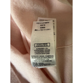 Burberry Violeta 100% Cashmere V-Neck Sweater Pale Pink Medium 8099157 NWT $1150