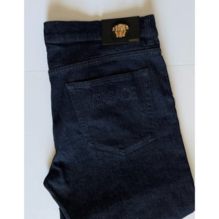 Versace Medusa Dark Blue Denim Jeans Men 40 US 1011841 1A13334 NWT $775