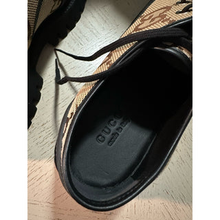 Gucci Mens GG Logo light weight Shoes Black/Camel 14 US/13 UK 699552 New