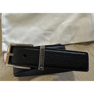 New Gucci Men’s Gucci Print Leather Belt Black 100/40 793760