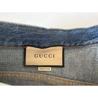 Gucci 80s Fit Horsebit Jeans Women’s Size 33 Blue Denim Made in Italy 666841 NWT