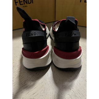 NIB $1050 Fendi Men Flow Knit Low Top Sneakers Rubin/Black 10 US/9 UK