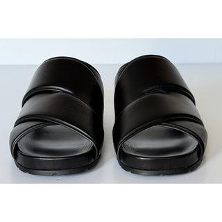 Bottega Veneta Men's Bridge Calf Leather Sandals Black 8 US 754187 IT NIB $990