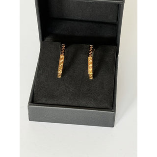 Versace Greca Bar Earrings Gold Greek Key 1019301 1A00620 3J000 NIB
