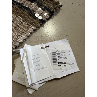 Brunello Cucinelli Striped Sequined Midi Skirt Beige/Multicolor 42/6 New $4195