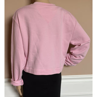 Versace Medusa Print Crop Pink Cotton Sweatshirt 10 US (46 Eu) 1019251 NWT $800