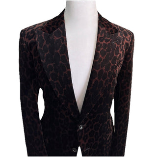 NWT $7170 TOM FORD Men Velvet Sport Coat Jacket Blazer Black/Brown 42R US/52R Eu