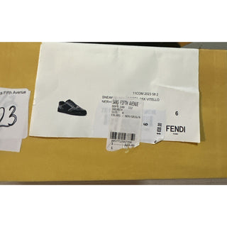 NIB $830 Fendi Men Mixed-Media Low-Top Sneakers Black/Gray 7 US/6 Fendi Italy