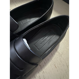 New $1190 Ermenegildo Zegna Leather Reverse Construction Loafers Black 6 US/39 E
