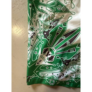 NWT $920 Gucci Drawstring Gucci Print Swim Short Green size 52 Eu/36 US