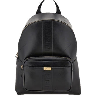 Versace Greca Embossed Leather Black Backpack Made in Italy 1020735NWT $1925