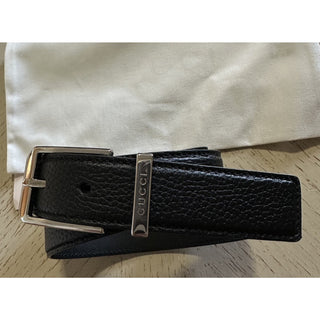 New Gucci Men’s Gucci Print Leather Belt Black 110/44 793760