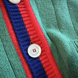 Gucci Men’s Wool Cardigan Sweater Green/Multicolor Size M New $1900
