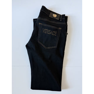 Versace Men’s Black Stretch Denim Jeans Size 36 US 1011841 NWT $950