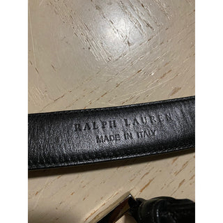 Ralph Lauren Mens Genuine Leather Belt Black 36/90 Italy