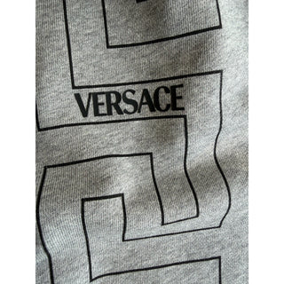 Versace Men's Greca Print Gray/Black Activewear Sweatpants Pants 4XL 1021362 NWT