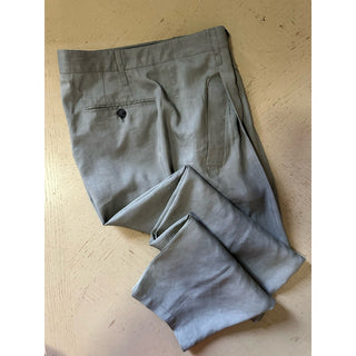 NWT $1695 Giorgio Armani Men Linen/Viscose Pants sage gray 32 US/48 Eu