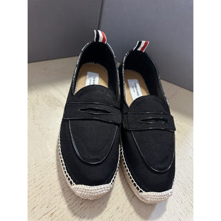 NIB Thom Browne Men Penny Espadrille Loafers Shoes Black 9 US/42 EU Spain