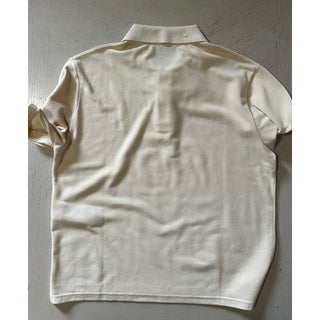 NWT Saint Laurent Men Short Sleeve YSL Print Polo Shirt light Yellow Size L
