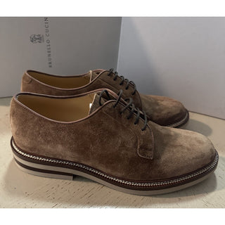 NIB $1295 Brunello Cucinelli Men’s Suede Shoes Tobacco brown 9 US/42 Eu