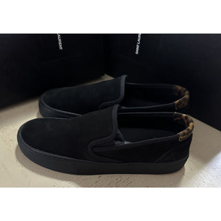 NIB Saint Laurent Men’s Suede Sneakers Shoes Black 8 US/41 Eu Italy